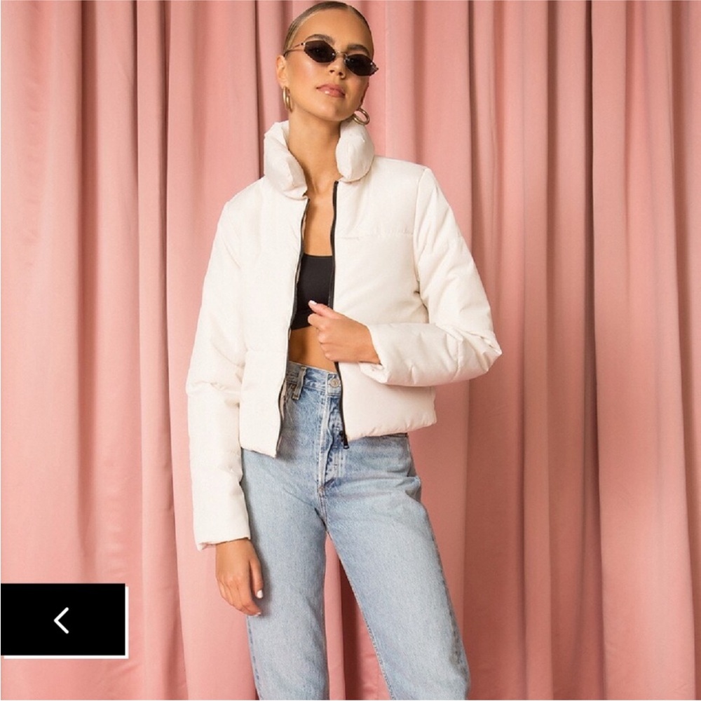 Superdown White Puffer Jacket XXS